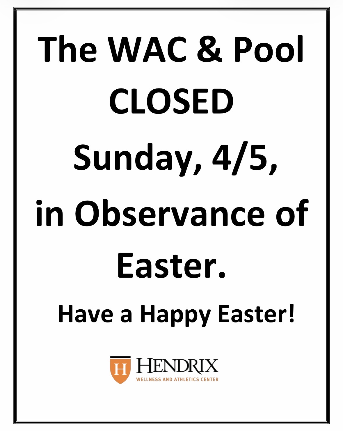 Easter Closure